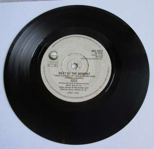 ASIA - 1982 TIME AGAIN/ HEAT OF THE MOMENT (SSC 5337) 45 RPM RECORD - A3607