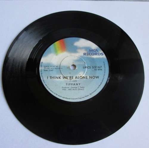 TIFFANY - 1987 NO RULES/I THINK WE`RE ALONE NOW (LMCS 53167) 45 RPM RECORD - A3613