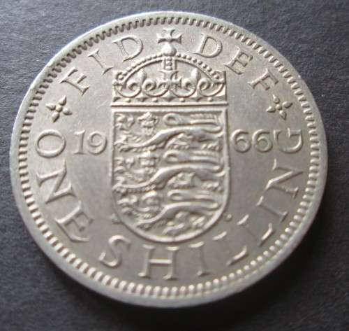 ONE SHILLING GREAT BRITAIN x6 COINS (LOT) 1960 - 1964/1966