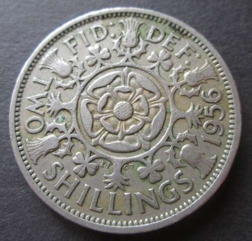TWO SHILLING GREAT BRITAIN x10 COINS (LOT) SEE DESCRIPTION - DATES