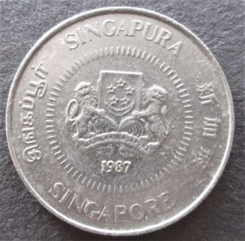 10 CENTS 1987 SINGAPORE COIN