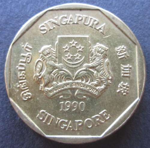 ONE DOLLAR 1990 SINGAPORE COIN