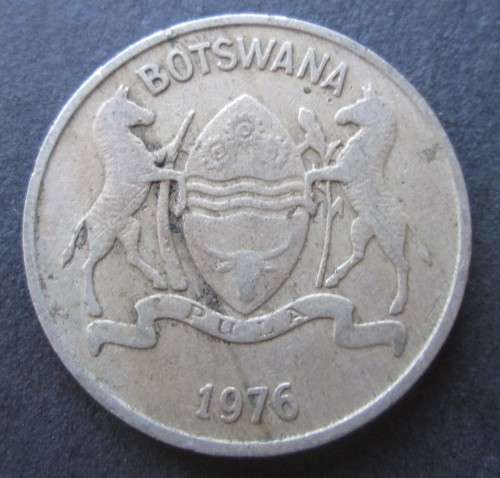 25 THEBE 1976 BOTSWANA COIN