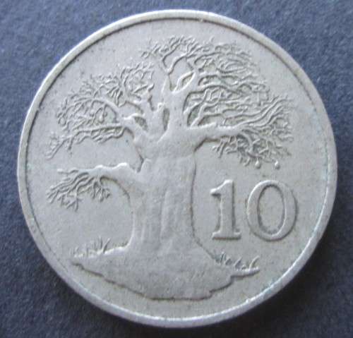 10 CENTS 1991 ZIMBABWE COIN