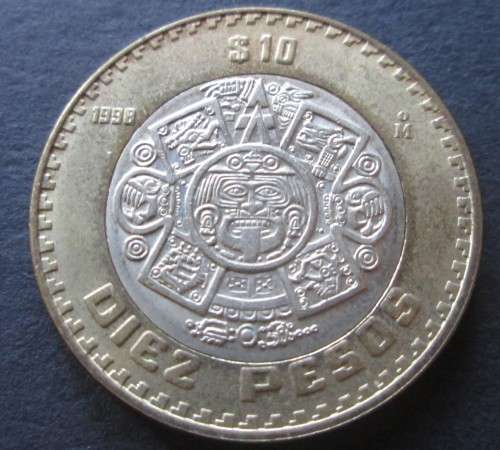 10 NUEVOS PESOS 1998 MEXICO COIN