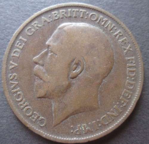 ONE PENNY 1913 GREAT BRITAIN COIN