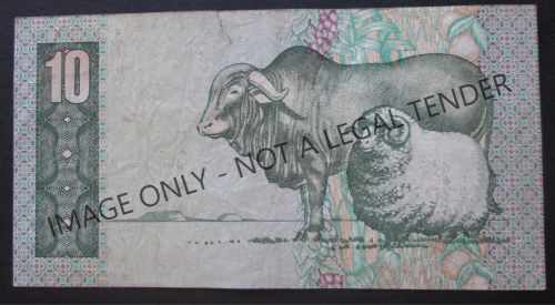 TEN RAND SOUTH AFRICA NOTE SERIAL Nr. AR6518994C (CL STALS)