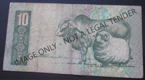 TEN RAND SOUTH AFRICA NOTE SERIAL Nr. BC4863801C (CL STALS)