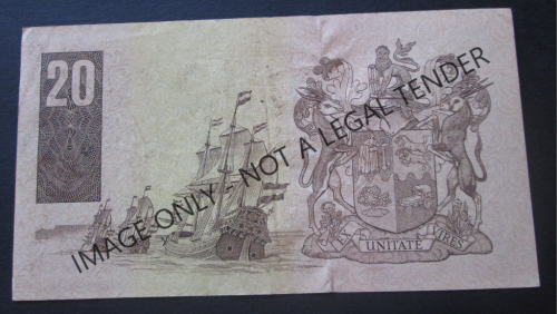 TWENTY RAND SOUTH AFRICA NOTE SERIAL Nr. AM6668418D (CL STALS)