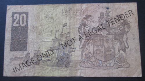 TWENTY RAND SOUTH AFRICA NOTE SERIAL Nr. AP8753334D (CL STALS)