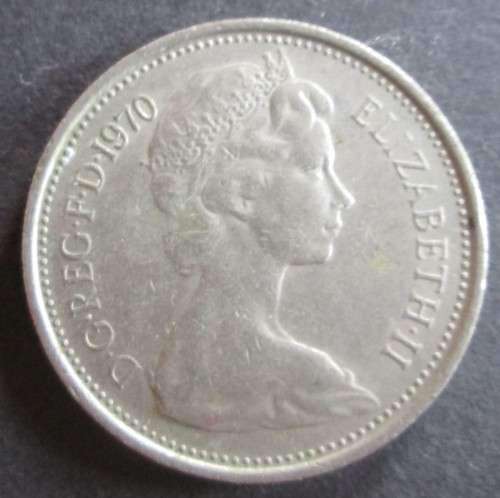 FIVE NEW PENNY 1970 GREAT BRITAIN COIN