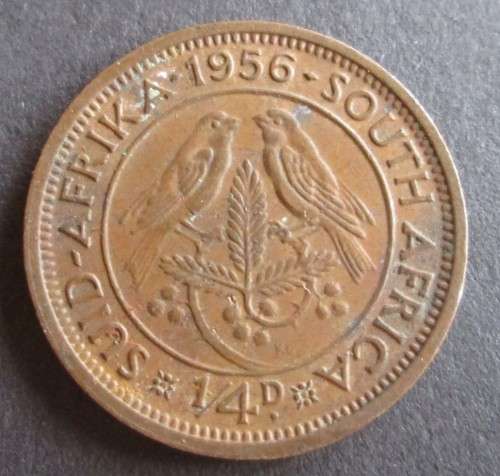 1/4 PENNY 1956 (FARTHING) UNION OF SOUTH AFRICA COIN - C1206