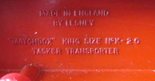 TASKER TRANSPORTER FORD TRACTOR No K20 MADE IN ENGLAND LESNEY - A157