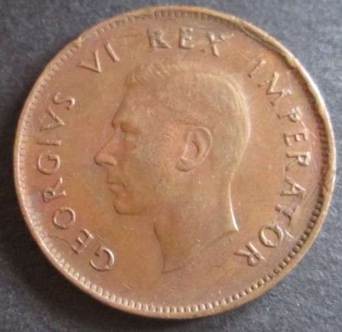 1/4 PENNY (FARTHING) 1943 UNION OF SOUTH AFRICA COIN - C2148