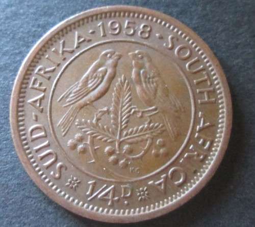 1/4 PENNY (FARTHING) UNION OF SOUTH AFRICA COIN - C2316