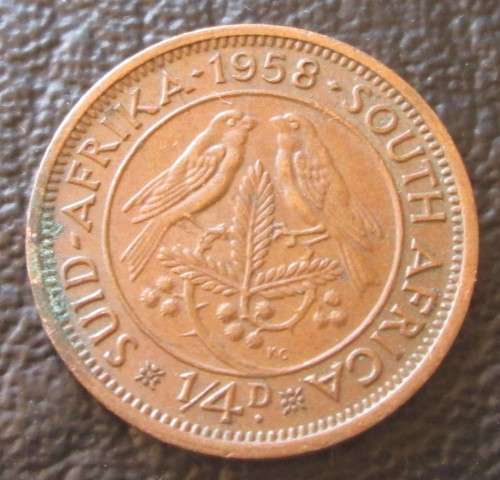 1/4 PENNY (FARTHING) UNION OF SOUTH AFRICA COIN - C601