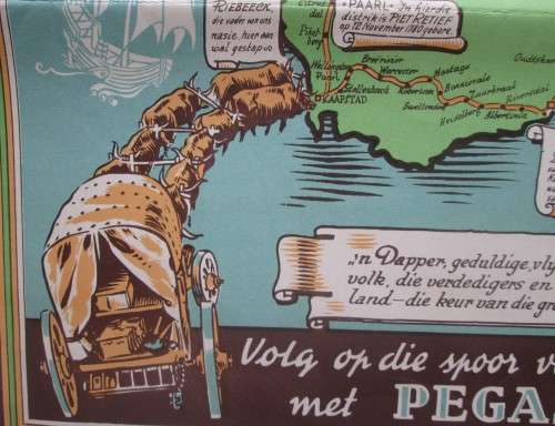 1838 - 1938 VOORTREKKER EEUFEES LANDKAART VAN DIE OSSEWATREK - RAK58