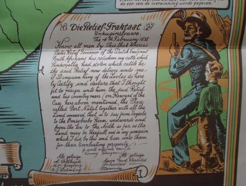 1838 - 1938 VOORTREKKER EEUFEES LANDKAART VAN DIE OSSEWATREK - RAK58