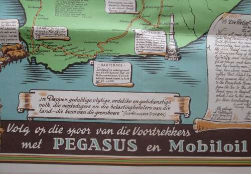 1838 - 1938 VOORTREKKER EEUFEES LANDKAART VAN DIE OSSEWATREK - RAK58