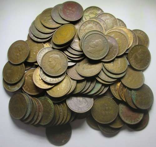 HALF PENNY UNION OF SOUTH AFRICA x100 COINS - RAKC/197