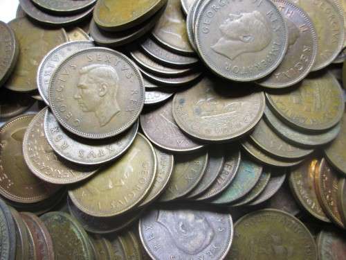 HALF PENNY UNION OF SOUTH AFRICA x100 COINS - RAKC/197