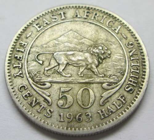 50 CENTS 1963 EAST AFRICA COIN - RAK348