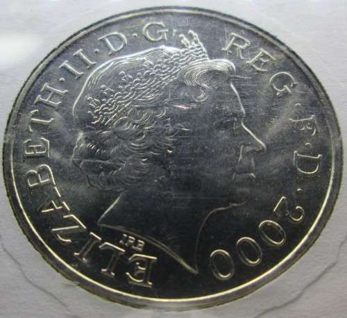 FIVE POUNDS 1900-2000 QUEEN ELIZABETH GREAT BRITAIN *SILVER* COIN - RAKC/229