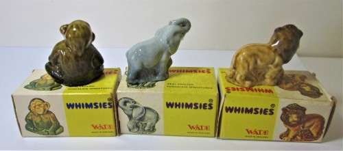 1973 ENGLISH WHIMSIES WADE SET FOUR YELLOW BOX - NW/24