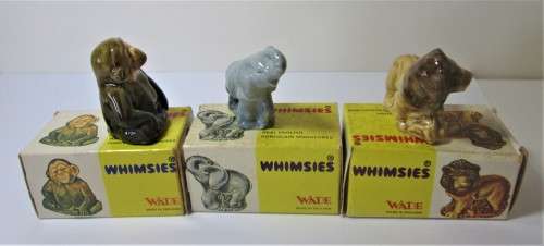 1973 ENGLISH WHIMSIES WADE SET FOUR YELLOW BOX - NW/24