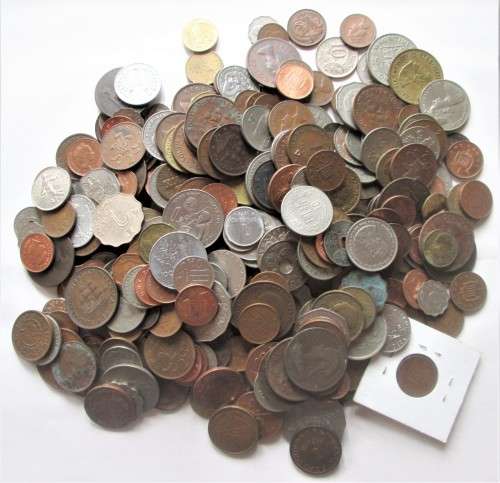 WORLD COINS SCRATCH BOX COINS (2 KILOS) - SC/1