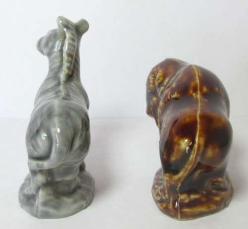 Zebra and Bison Wildlife Wade Figurines 1986 to 1987