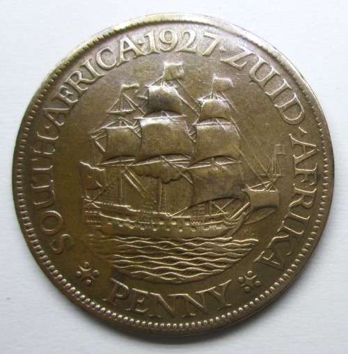 1927 PENNY UNION OF SOUTH AFRICA COIN - SC/90