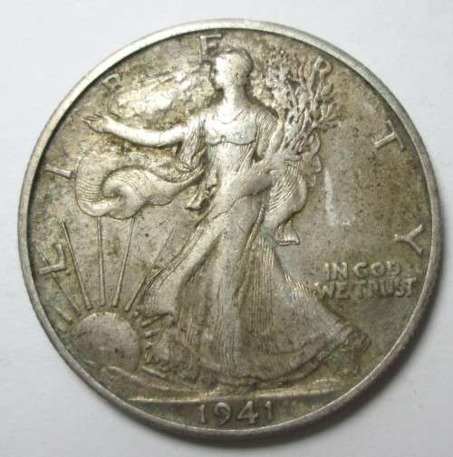 1941 HALF DOLLAR `WALKING LIBERTY HALF DOLLAR` UNITED STATES OF AMERICA *SILVER* COIN - RAKC/232