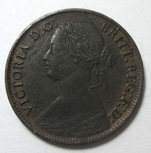 FARTHING 1865 GREAT BRITAIN COIN - RAKC/59