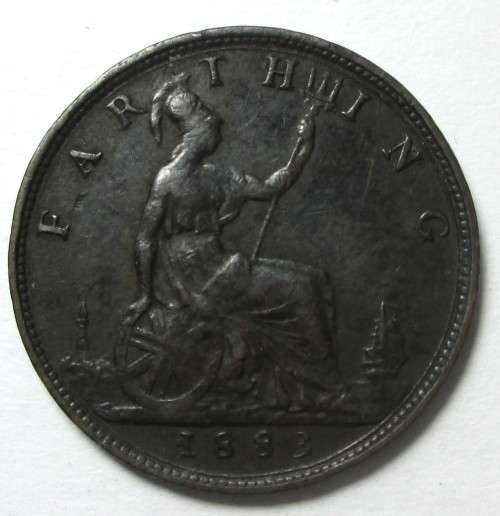 1883 FARTHING GREAT BRITAIN COIN - RAKC/144