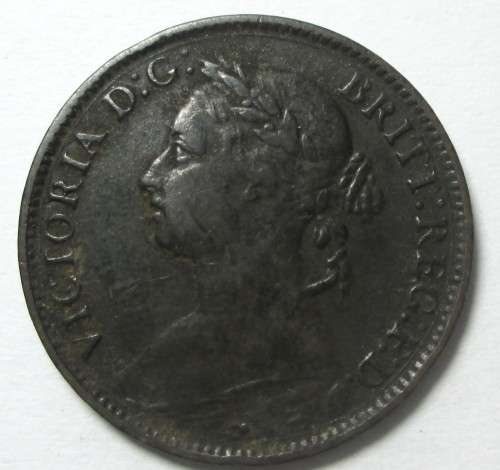 1883 FARTHING GREAT BRITAIN COIN - RAKC/144