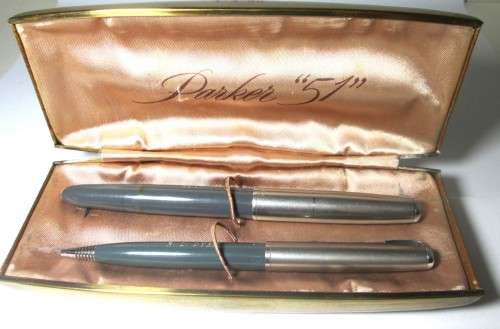 PARKER 51 AEROMETRIC FOUNTAIN PEN AND PENCIL SET (1948) - RAKA/2
