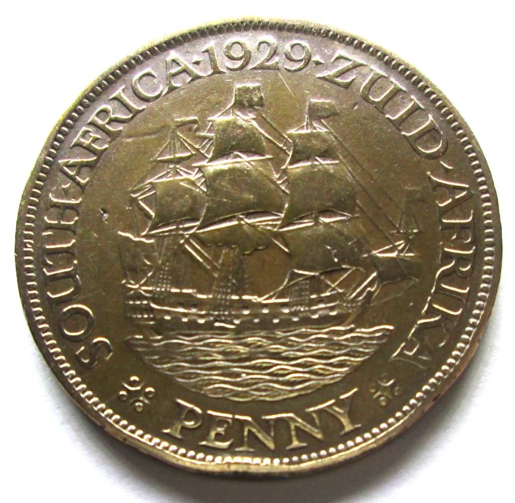 1929 PENNY UNION OF SOUTH AFRICA COIN - SC/94