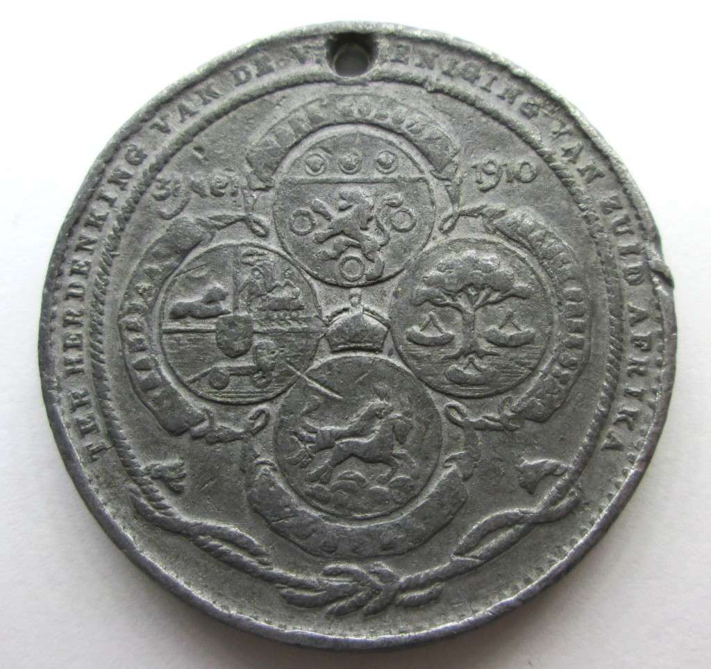 1910 MAY 31st TO COMMEMORATE THE UNION OF SOUTH AFRICA MEDAL - SC/67