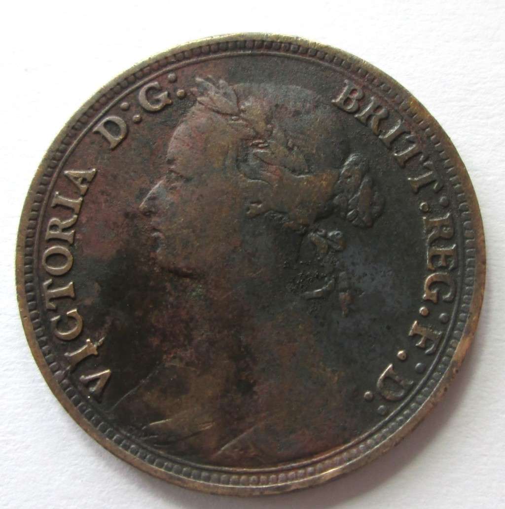 HALF PENNY 1880 GREAT BRITAIN COIN - SC/166