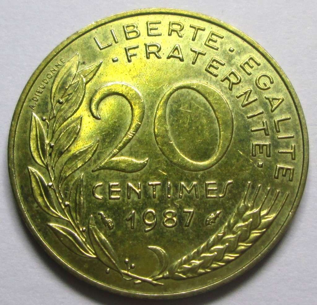 1987 France 20 Centimes