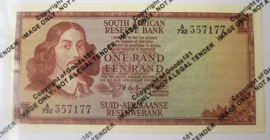 One Rand Republic of South Africa Serial Nr A732 357177