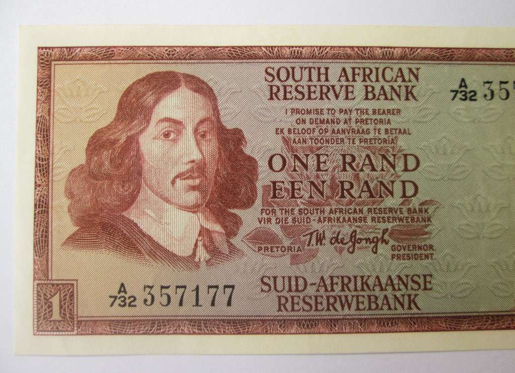 One Rand Republic of South Africa Serial Nr A732 357177