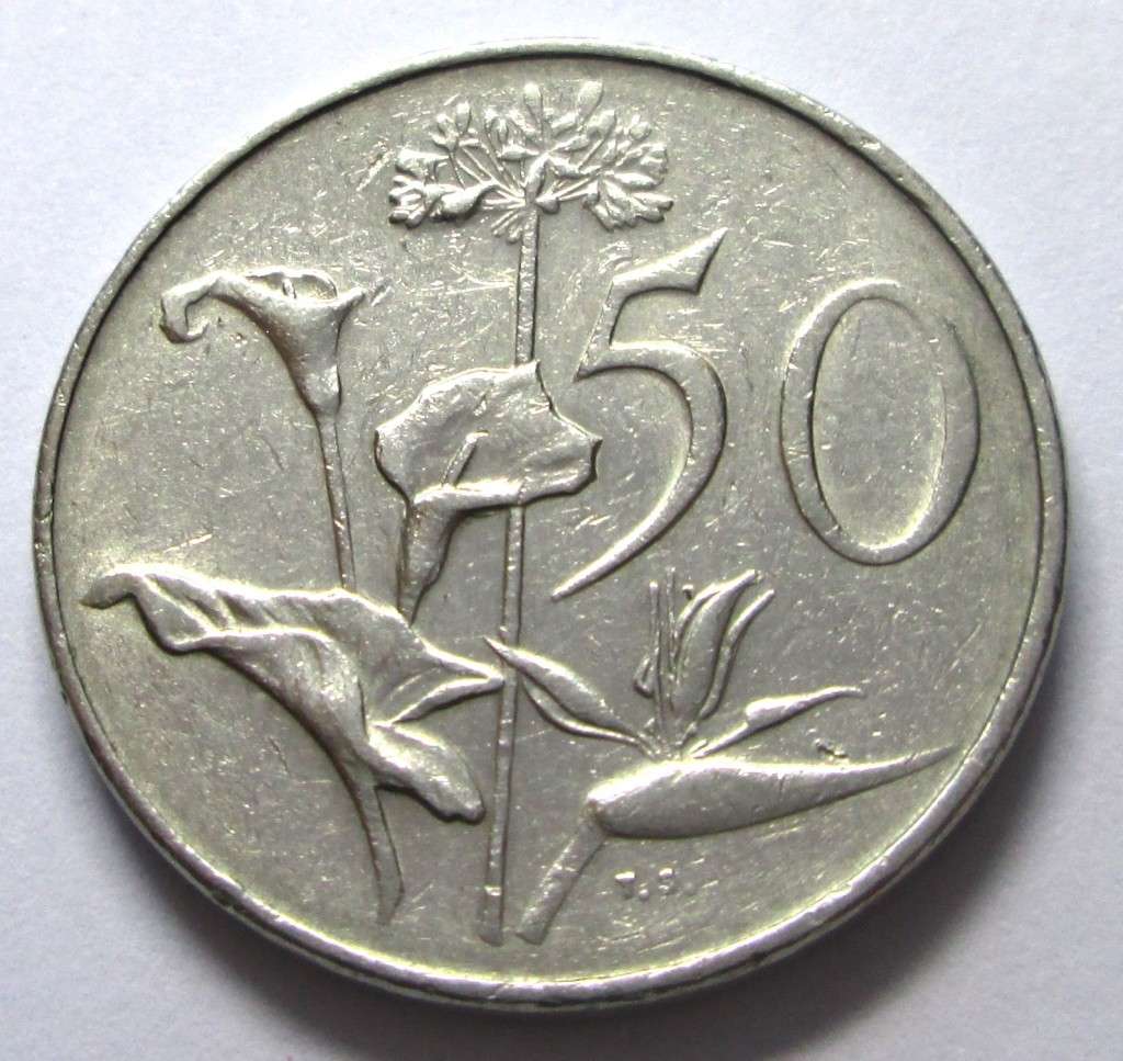 1975 Republic of South Africa 50 Cents