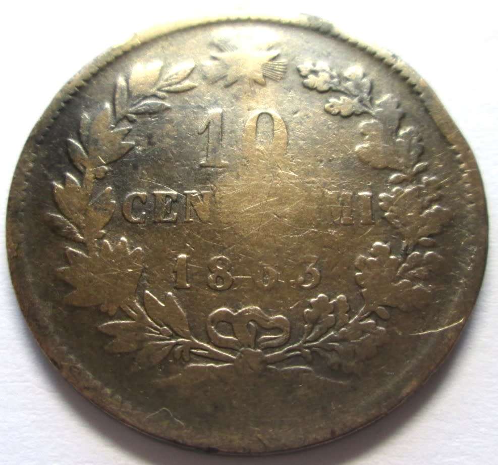 1863 Italy 10 Centesimi