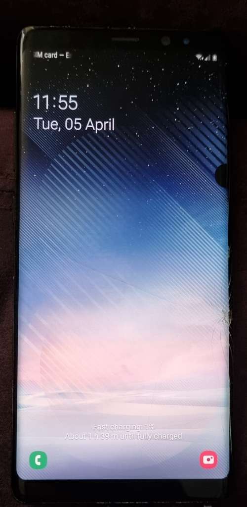 Samsung Note 8 repair or parts - NB PHONE WORKS, NEEDS NEW SCREEN