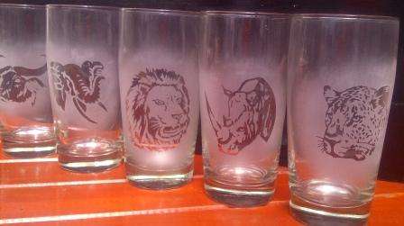 African Big 5 Drinking Glasses