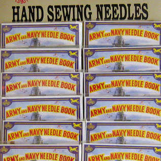 ARMY AND NAVY HAND SEWING NEEDLES 12 BOOKLETS CARD PACK 19needlesbooklet