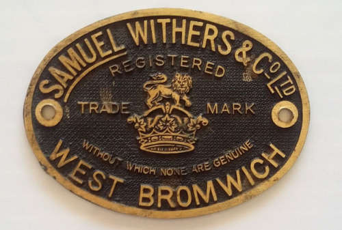 A SMALL OLD SAMUEL WITHERS & CO. SIGN