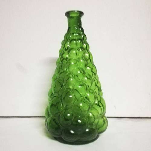 A 1970s Green Glass Bubble Vase